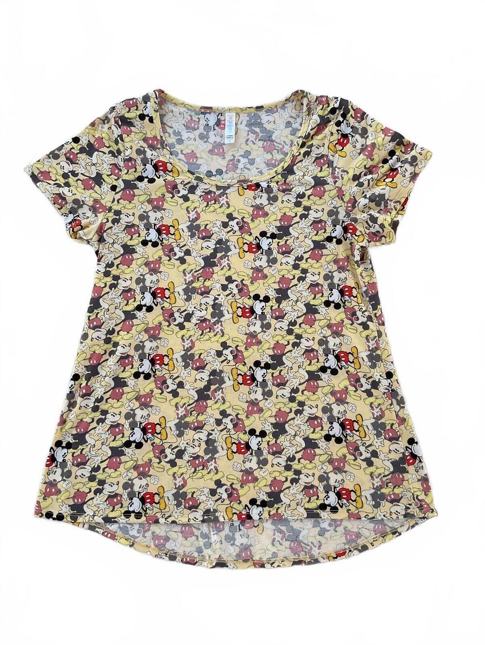 LuLaRoe Disney Collection Mickey Mouse Classic T-Shirt Yellow Medium